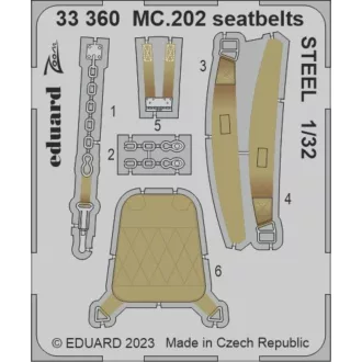Eduard MC.202 seatbelts STEEL ITALERI fotómaratás