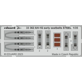 Eduard AH-1G early seatbelts STEEL (ICM)