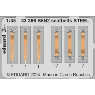 Eduard B5N2 seatbelts STEEL BORDER MODEL fotómaratás