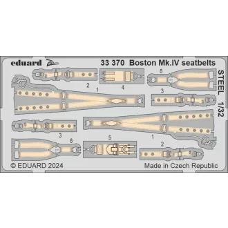 Eduard Boston Mk.IV seatbelts STEEL HKM fotómaratás