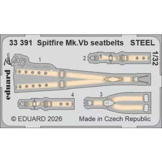   Eduard Spitfire Mk.Vb seatbelts STEEL for Kotare fotómaratás