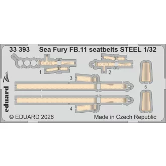 Eduard Sea Fury FB.11 seatbelts STEEL for DBMK fotómaratás