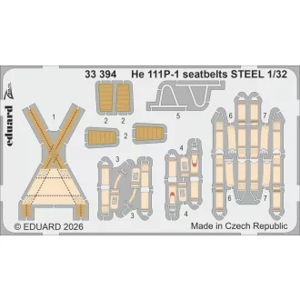 Eduard He 111P-1 seatbelts STEEL (Revell)