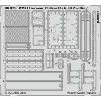   Eduard WWII German 12,8cm Flak 40 Zwilling f.Ta Takom fotómaratás
