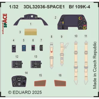 Eduard Bf 109K-4 SPACE for Kotare fotómaratás