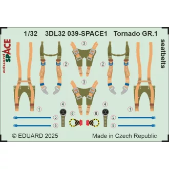  Eduard Tornado GR.1 seatbelts SPACE for Italeri fotómaratás