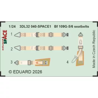 Eduard Bf 109G-5/6 seatbelts SPACE for Airfix fotómaratás