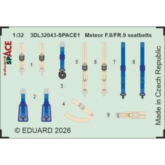   Eduard Meteor F.8/FR.9 seatbelts SPACE for Revell fotómaratás