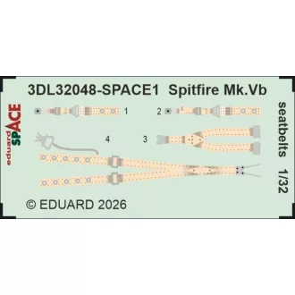   Eduard Spitfire Mk.Vb seatbelts SPACE for Kotare fotómaratás