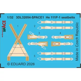 Eduard He 111P-1 seatbelts SPACE for Revell fotómaratás