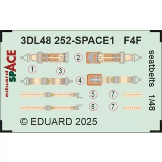 Eduard F4F seatbelts SPACE for Eduard fotómaratás