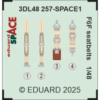 Eduard F6F seatbelts SPACE fotómaratás