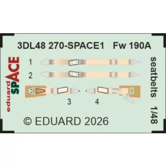 Eduard Fw 190A seatbelts SPACE fotómaratás