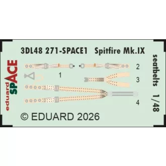 Eduard Spitfire Mk.IX seatbelts SPACE fotómaratás