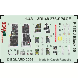 Eduard F-16CJ Block 50 SPACE for Tamiya fotómaratás