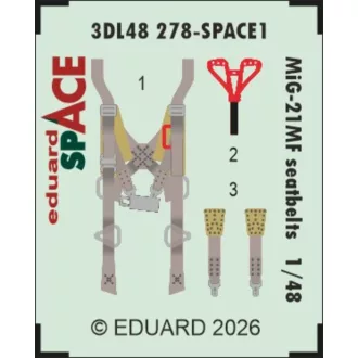 Eduard MiG-21MF seatbelts SPACE fotómaratás
