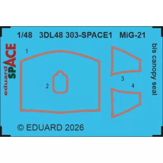 Eduard MiG-21bis canopy seal SPACE for Eduard fotómaratás