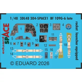   Eduard Bf 109G-6 late (rocket launcher equipped) SPACE for Tamiya fotómaratás