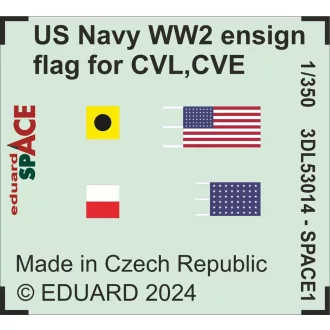   Eduard US Navy WW2 ensign flag for CVL, CVE, CL & DD SPACE fotómaratás