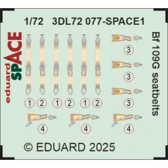 Eduard Bf 109G seatbelts SPACE fotómaratás