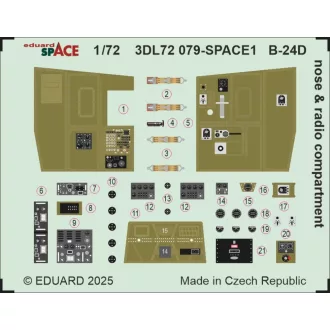   Eduard B-24D nose & radio compartment SPACE for Airfix fotómaratás