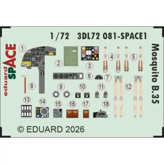 Eduard Mosquito B.35 SPACE for Airfix fotómaratás