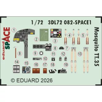 Eduard Mosquito TT.35 SPACE for Airfix fotómaratás