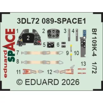 Eduard Bf 109K-4 SPACE for Eduard fotómaratás