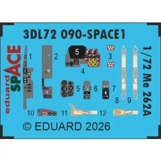 Eduard Me 262A SPACE for Arma Hobby fotómaratás
