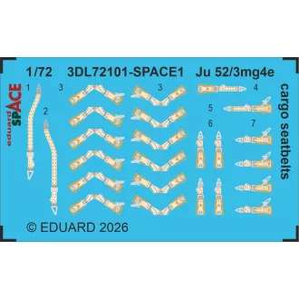  Eduard Ju 52/3mg4e cargo seatbelts SPACE for Airfix fotómaratás
