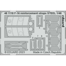 Eduard F-16 reinforcement straps STEEL (Kinetic Model)