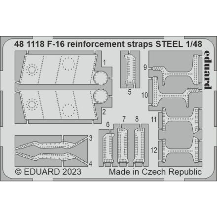 Eduard F-16 reinforcement straps STEEL (Kinetic Model)