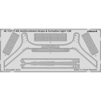   Eduard F-4G reinforcement straps & formation lights MENG fotómaratás