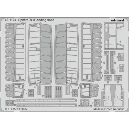 Eduard Spitfire Tr.9 landing flaps (Airfix)