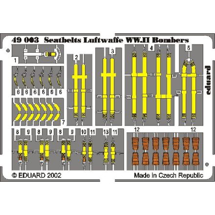 Eduard Seatbelts Luftwaffe WWII Bombers