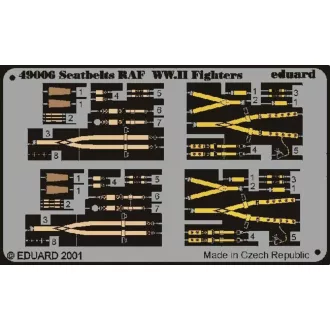 Eduard Color Seatbelts RAF WWII fotómaratás