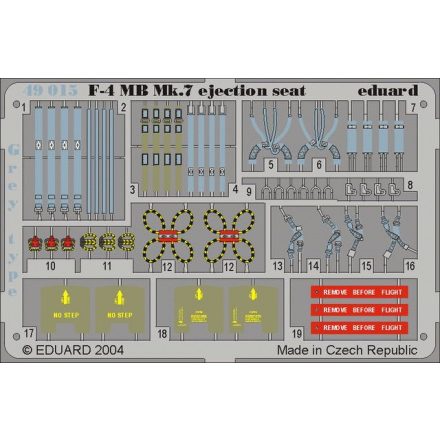 Eduard F-4 ejection seat grey (Hasegawa)