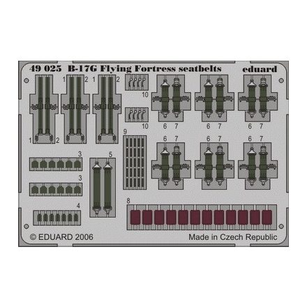 Eduard B-17G seatbelts (Revell)