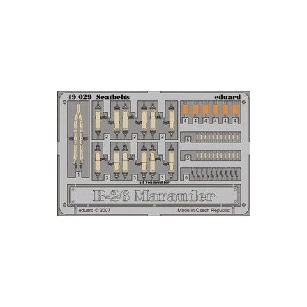 Eduard B-26 seatbelts (Revell)