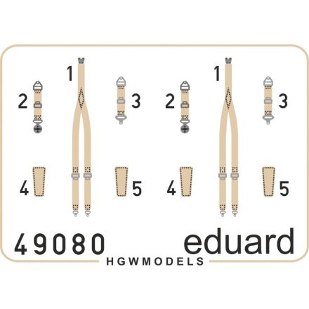 Eduard Seatbelts RAF WWII late SUPERFABRIC