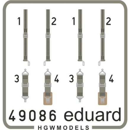 Eduard Seatbelts USN WWII green SUPERFABRIC