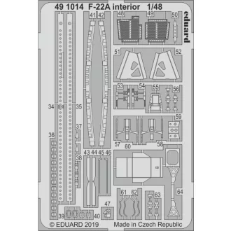 Eduard F-22A interior for Hasegawa fotómaratás