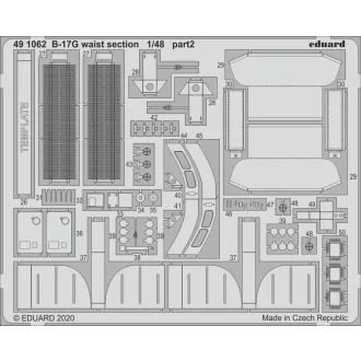 Eduard B-17G waist section for HKM fotómaratás