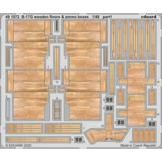   Eduard B-17G wooden floors & ammo boxes for HKM fotómaratás