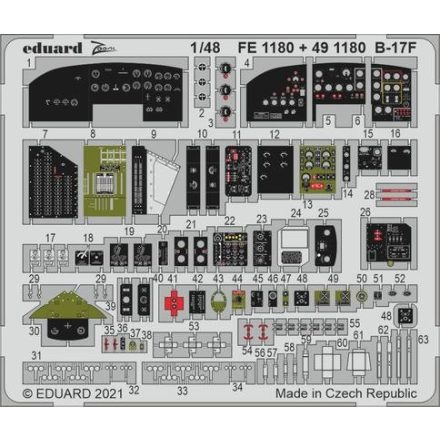 Eduard B-17F cockpit (HK Models)