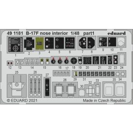 Eduard B-17F nose interior (HK Models)