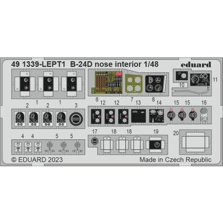 Eduard B-24D nose interior (Revell)