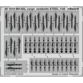Eduard MH-60L cargo seatbelts STEEL (ICM)