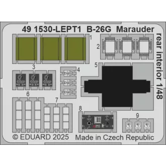 Eduard B-26G Marauder rear interior ICM fotómaratás