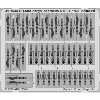 Eduard UH-60A cargo seatbelts STEEL ICM fotómaratás